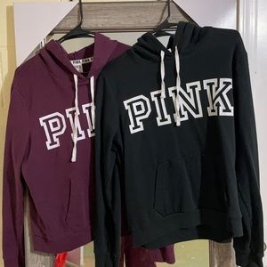 Two PINK hoodies